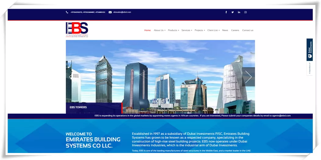 Emirates Building Systems EBS steel structure factory Dubai
